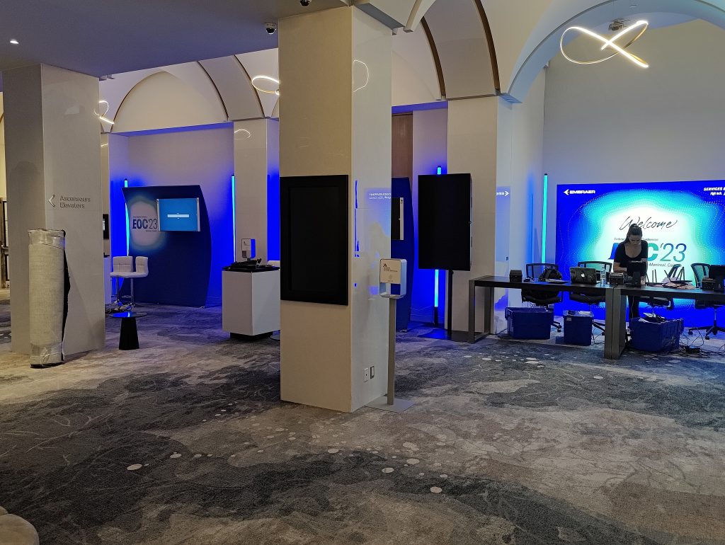Audiovisuele productie Embraer congres in Canada