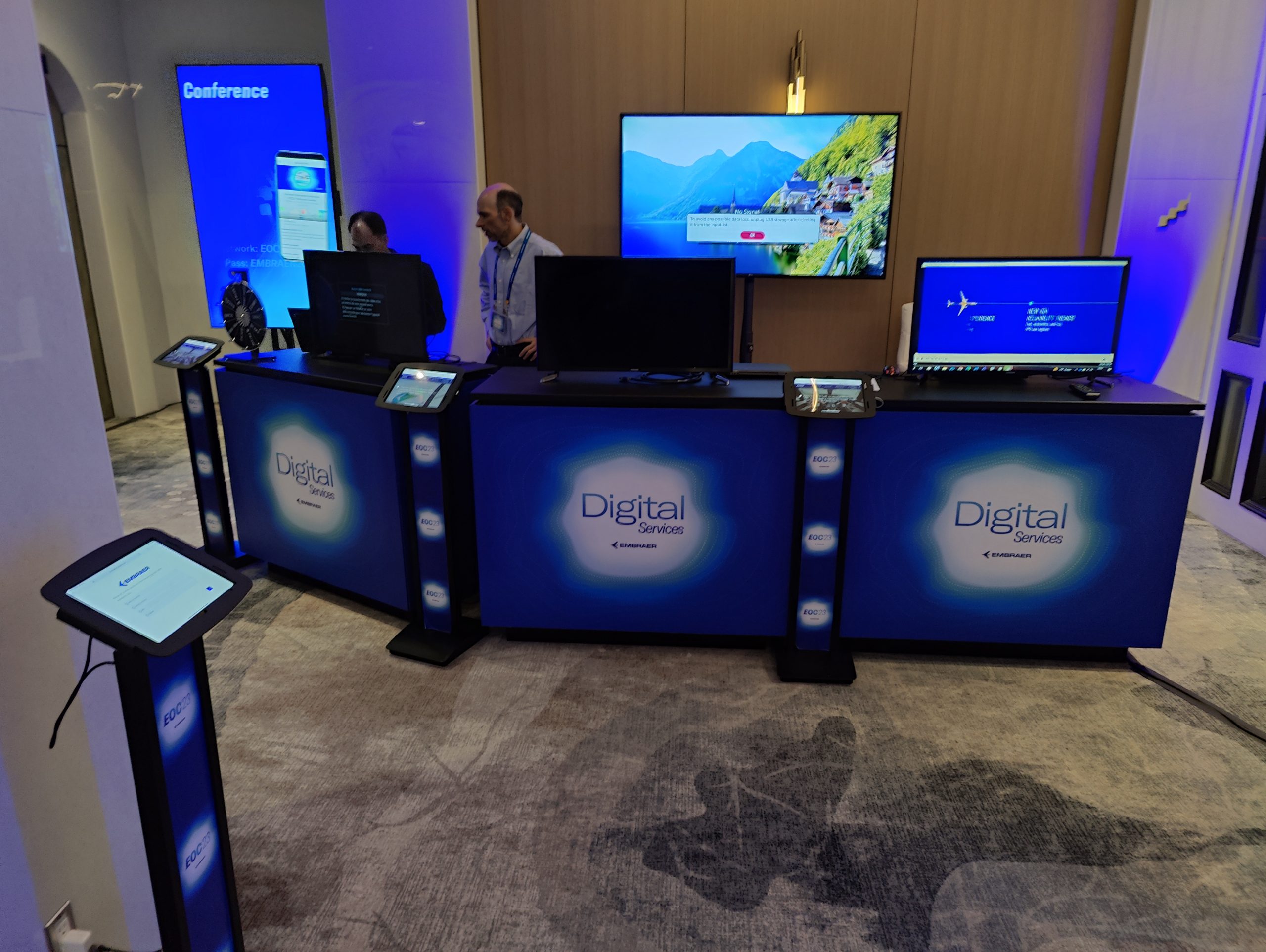 Audiovisuele productie Embraer congres in Canada