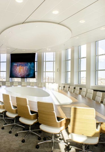 A boardroom with a view